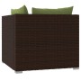 2-seater sofa with brown synthetic rattan cushions by vidaXL, Garden sets - Ref: Foro24-317553, Price: 243,21 €, Discount: %