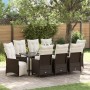 Juego de Comedor de Jardín de 9 Piezas con Cojines Rattan Polipropileno Marrón | Foro24.es | Tu tienda online para hogar, jardín y más Foro24.es