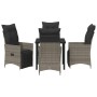 Set de Comedor de Jardín de 5 Piezas con Cojines Gris Polirratán von , Gartenstühle - Ref: Foro24-3379577, Preis: 573,60 €, R...