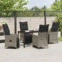 Juego de Comedor de Jardín de 5 piezas con Cojines Gris Poliratán von , Gartenstühle - Ref: Foro24-3379578, Preis: 597,66 €, ...