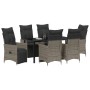 Set de Comedor de Jardín de 7 Piezas con Cojines Gris Polirratán von , Gartenstühle - Ref: Foro24-3379580, Preis: 890,17 €, R...
