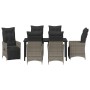 Set de Comedor de Jardín de 7 Piezas con Cojines Gris Polirratán von , Gartenstühle - Ref: Foro24-3379580, Preis: 890,17 €, R...