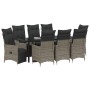 Juego de Comedor de Jardín de 9 Piezas con Cojines Gris Poliratán von , Gartenstühle - Ref: Foro24-3379582, Preis: 1,00 €, Ra...