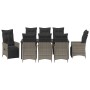 Juego de Comedor de Jardín de 9 Piezas con Cojines Gris Poliratán von , Gartenstühle - Ref: Foro24-3379582, Preis: 1,00 €, Ra...