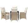 Set de Comedor de Jardín de 5 Piezas con Cojines Beige Poliratán von , Gartenstühle - Ref: Foro24-3379584, Preis: 626,66 €, R...