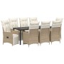 Juego de Comedor de Jardín de 9 Piezas con Cojines Beige Poliratán von , Gartenstühle - Ref: Foro24-3379589, Preis: 1,00 €, R...