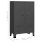 Armario industrial acero gris antracita 67x35x107 cm de vidaXL, Armarios roperos - Ref: Foro24-339612, Precio: 160,88 €, Desc...