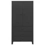 Industrieller schwarzer Metallschrank 90x50x180 cm von vidaXL, Kleiderschränke - Ref: Foro24-339613, Preis: 415,42 €, Rabatt: %