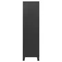 Industrieller schwarzer Metallschrank 90x50x180 cm von vidaXL, Kleiderschränke - Ref: Foro24-339613, Preis: 415,42 €, Rabatt: %