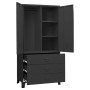 Industrieller schwarzer Metallschrank 90x50x180 cm von vidaXL, Kleiderschränke - Ref: Foro24-339613, Preis: 352,59 €, Rabatt: %