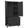 Industrieller schwarzer Metallschrank 90x50x180 cm von vidaXL, Kleiderschränke - Ref: Foro24-339613, Preis: 415,42 €, Rabatt: %