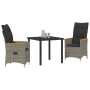 Set de Comedor de Jardín de 7 Piezas con Cojines Gris Poliratán de | Foro24.es | Tu tienda online para hogar, jardín y más Foro24.es