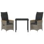Set de Comedor de Jardín de 7 Piezas con Cojines Gris Poliratán de | Foro24.es | Tu tienda online para hogar, jardín y más Foro24.es