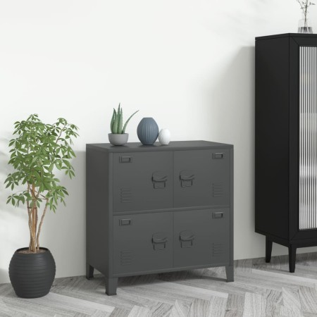 Industrieller Lagerungsstiefel Stahl anthrazit 75x40x80 cm von vidaXL, Aufbewahrungskisten - Ref: Foro24-339627, Preis: 122,9...