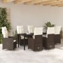 Juego de Comedor de Jardín de 7 Piezas con Cojines Marrón Poliratán von , Gartenstühle - Ref: Foro24-3379643, Preis: 780,20 €...
