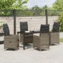Conjunto de Comedor de Jardín de 5 Piezas con Cojines Gris Poliratán von , Gartenstühle - Ref: Foro24-3379648, Preis: 564,94 ...
