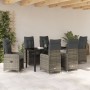 Conjunto de Comedor de Jardín de 7 Piezas con Cojines en Poliratán Gris von , Gartenstühle - Ref: Foro24-3379650, Preis: 801,...