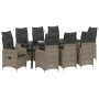 Conjunto de Comedor de Jardín de 9 Piezas con Cojines Poliratán Gris von , Gartenstühle - Ref: Foro24-3379652, Preis: 1,00 €,...