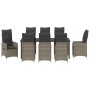 Conjunto de Comedor de Jardín de 9 Piezas con Cojines Poliratán Gris von , Gartenstühle - Ref: Foro24-3379652, Preis: 1,00 €,...