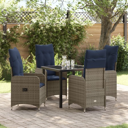 Set de Comedor de Jardín de 5 Piezas con Cojines de Poliratán Negro von , Gartenstühle - Ref: Foro24-3379661, Preis: 577,55 €...