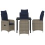 Set de Comedor de Jardín de 5 Piezas con Cojines de Poliratán Negro von , Gartenstühle - Ref: Foro24-3379661, Preis: 577,55 €...