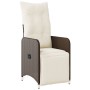 Juego de comedor de jardín de 3 piezas con cojines marrón poliratán by , Garden chairs - Ref: Foro24-3379667, Price: 340,64 €...