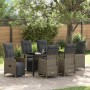 Set de Comedor de Jardín de 7 Piezas con Cojines Beige Poliratán von , Gartenstühle - Ref: Foro24-3379685, Preis: 957,64 €, R...