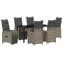 Set de Comedor de Jardín de 7 Piezas con Cojines Beige Poliratán von , Gartenstühle - Ref: Foro24-3379685, Preis: 957,64 €, R...