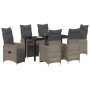 Set de Comedor de Jardín de 7 Piezas con Cojines Beige Poliratán von , Gartenstühle - Ref: Foro24-3379685, Preis: 957,64 €, R...
