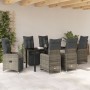 Set de Comedor de Jardín de 7 Piezas con Cojines Beige Poliratán von , Gartenstühle - Ref: Foro24-3379685, Preis: 957,64 €, R...