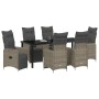 Conjunto de comedor de jardín de 7 piezas con cojines beige de poliratán. by , Garden chairs - Ref: Foro24-3379686, Price: 98...
