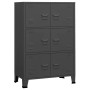 Anthracite metal industrial storage trunk 75x40x115 cm by vidaXL, Storage trunks - Ref: Foro24-339630, Price: 158,55 €, Disco...