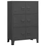 Anthracite metal industrial storage trunk 75x40x115 cm by vidaXL, Storage trunks - Ref: Foro24-339630, Price: 159,99 €, Disco...