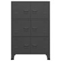 Anthracite metal industrial storage trunk 75x40x115 cm by vidaXL, Storage trunks - Ref: Foro24-339630, Price: 158,55 €, Disco...