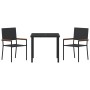Conjunto de Comedor de Jardín de 3 Piezas Gris Poliratán by , Garden chairs - Ref: Foro24-3379709, Price: 193,52 €, Discount: %