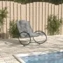 Lounger with steel pillow and gray textilene by vidaXL, Loungers - Ref: Foro24-317584, Price: 74,40 €, Discount: %