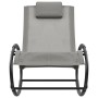 Lounger with steel pillow and gray textilene by vidaXL, Loungers - Ref: Foro24-317584, Price: 75,35 €, Discount: %