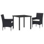 Conjunto de Comedor de Jardín de 5 Piezas Negro Poliratán by , Garden chairs - Ref: Foro24-3379726, Price: 322,71 €, Discount: %