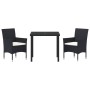 Conjunto de Comedor de Jardín de 5 Piezas Negro Poliratán by , Garden chairs - Ref: Foro24-3379726, Price: 322,71 €, Discount: %