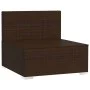 Central garden sofa with brown synthetic rattan cushions by vidaXL, Modular outdoor sofas - Ref: Foro24-317548, Price: 92,76 ...
