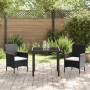 Set de Comedor de Jardín de 9 Piezas Ratán Poliéster Negro by , Garden chairs - Ref: Foro24-3379757, Price: 571,57 €, Discoun...