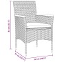 Set de Comedor de Jardín de 9 Piezas Ratán Poliéster Negro by , Garden chairs - Ref: Foro24-3379757, Price: 571,57 €, Discoun...