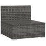 Central garden sofa with gray synthetic rattan cushions by vidaXL, Modular outdoor sofas - Ref: Foro24-317515, Price: 93,50 €...