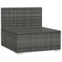 Central garden sofa with gray synthetic rattan cushions by vidaXL, Modular outdoor sofas - Ref: Foro24-317515, Price: 87,79 €...