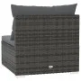 Central garden sofa with gray synthetic rattan cushions by vidaXL, Modular outdoor sofas - Ref: Foro24-317515, Price: 87,79 €...