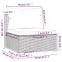 Central garden sofa with gray synthetic rattan cushions by vidaXL, Modular outdoor sofas - Ref: Foro24-317515, Price: 87,79 €...