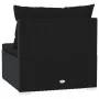 Central garden sofa with black synthetic rattan cushions by vidaXL, Modular outdoor sofas - Ref: Foro24-317526, Price: 101,46...