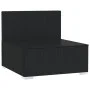 Sofá central para jardín con cojines ratán sintético negro by vidaXL, Modular outdoor sofas - Ref: Foro24-317537, Price: 81,9...