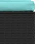 Sofá central para jardín con cojines ratán sintético negro by vidaXL, Modular outdoor sofas - Ref: Foro24-317537, Price: 81,9...