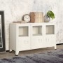 Industrielles Sideboard aus Metall und weißem Glas, 105 x 35 x 62 cm von vidaXL, Sideboards - Ref: Foro24-339609, Preis: 105,...